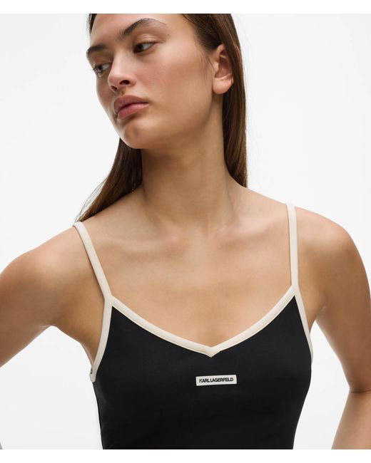 Karl Lagerfeld Blue Monochrome Loungewear Tank Top