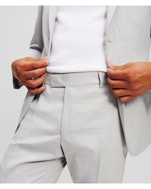 Karl Lagerfeld White Single-breasted Two-piece Suit for men