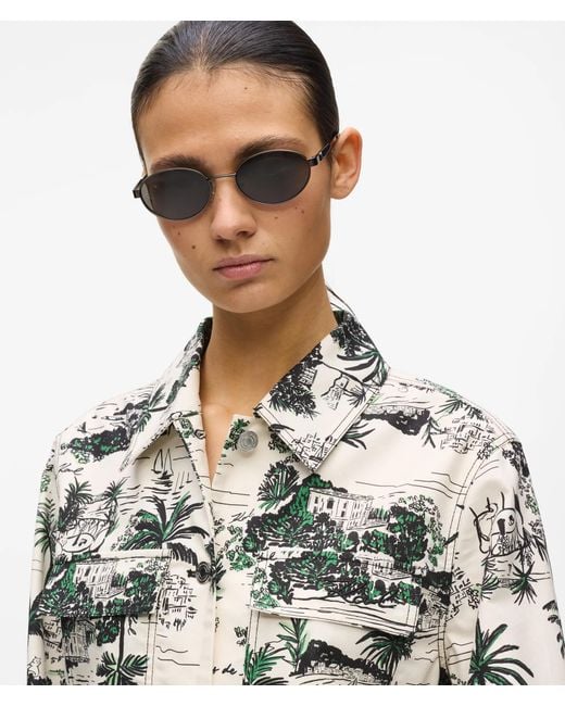 Karl Lagerfeld Metallic All-Over-Print Blouson Jacket, Multicoloured