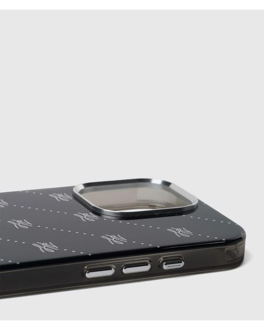 Karl Lagerfeld Black All-Over Autograph Iphone 16 Pro Max Case