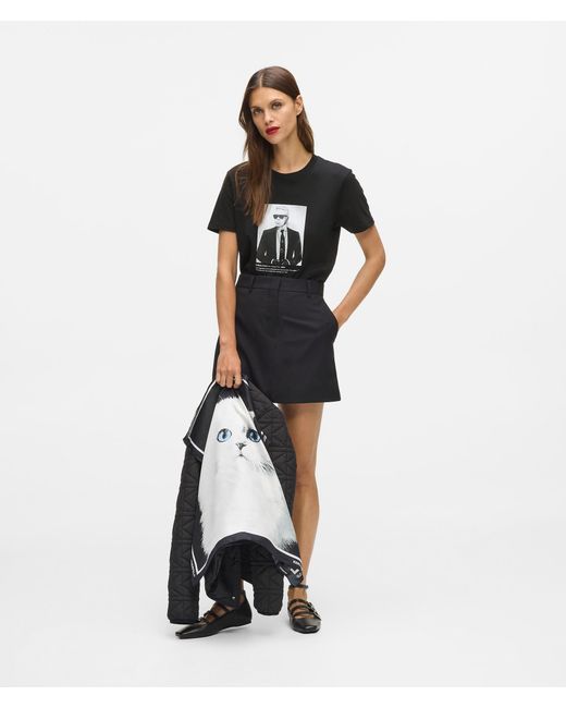 Karl Lagerfeld Black Portrait T-Shirt