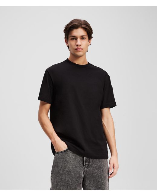 Karl Lagerfeld Black Patch Logo T-shirt for men