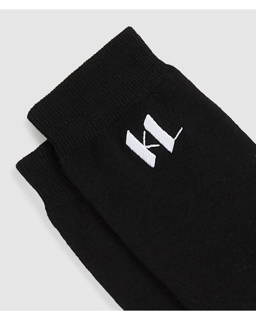 Karl Lagerfeld Multicolor Monogram Socks – 3-Pack for men