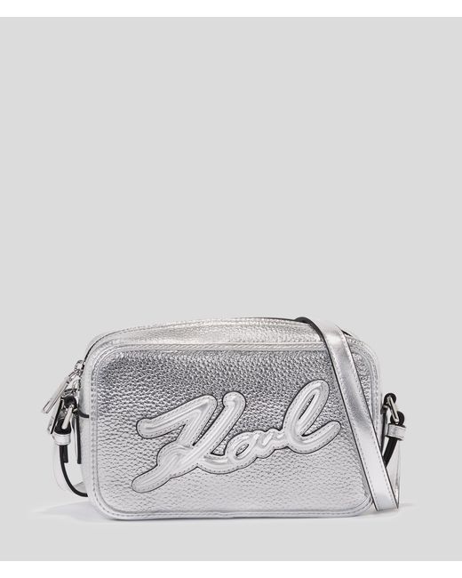 Karl Lagerfeld Metallic K/skuare Grainy Camera Bag