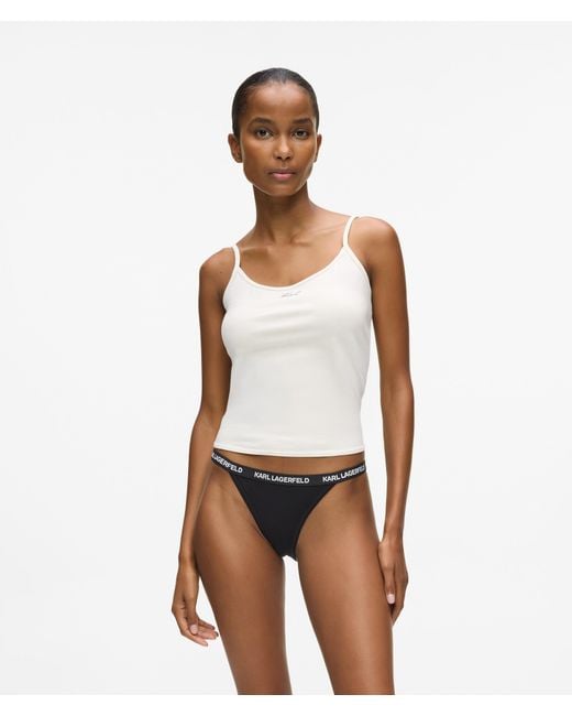 Karl Lagerfeld White Logo Brazilian Briefs – 3-Pack, Multicoloured