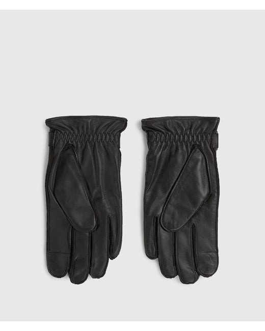 Karl Lagerfeld Black K/Monogram Leather Gloves for men