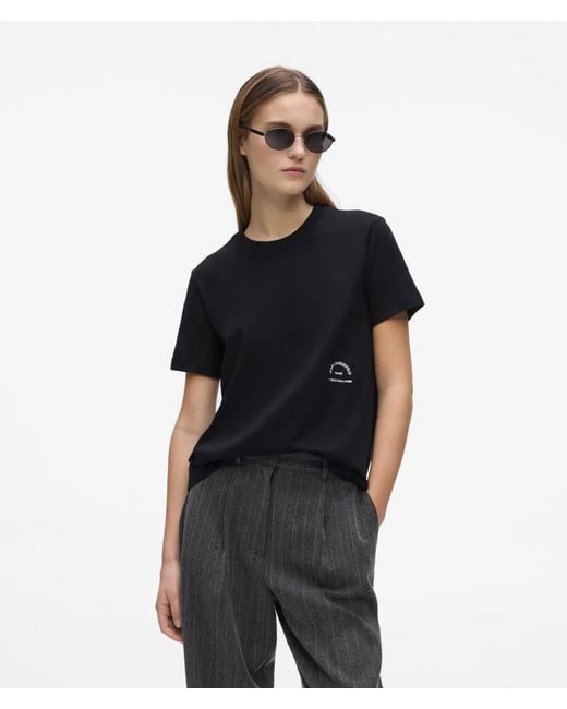 Karl Lagerfeld Black Rue St-Guillaume Regular‑Fit T-Shirt