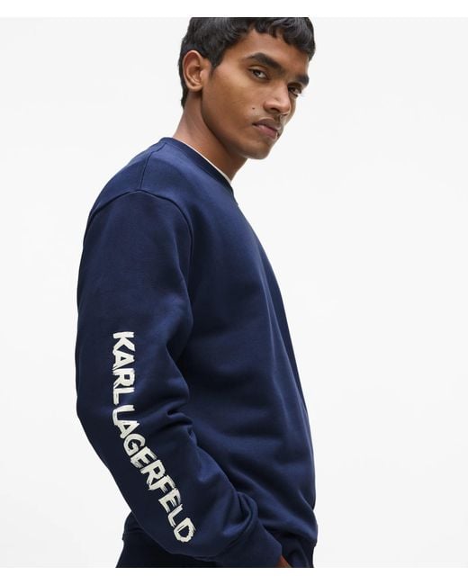Karl Lagerfeld Blue Ikon Sweatshirt for men