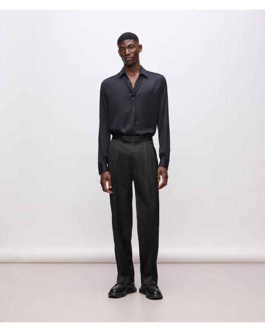 Karl Lagerfeld Kl Studio Hose Mit Satindetails, Herren, Größe in Black für Herren