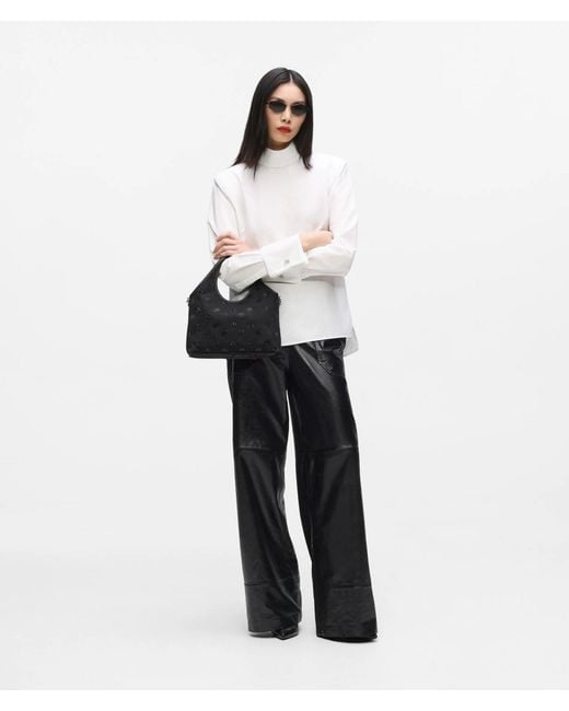Karl Lagerfeld Black Exclusive K/Autograph Rhinestone Small Tote Bag