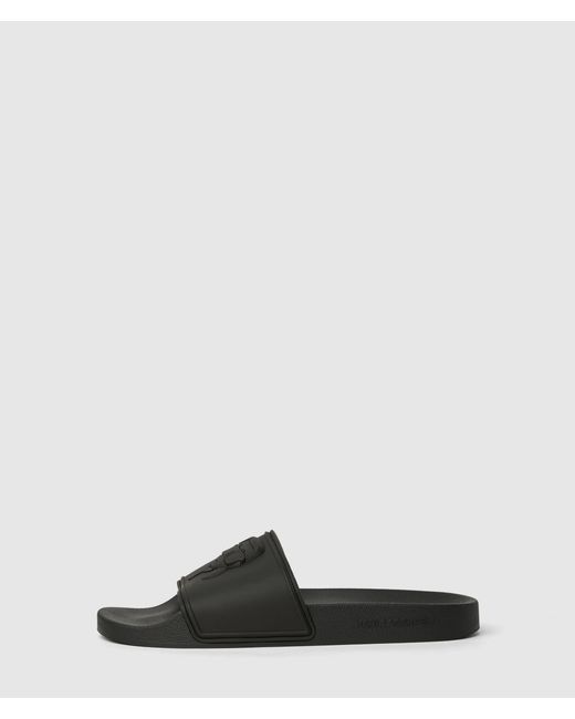 Karl Lagerfeld Black Ikon Nft Kondo Slides for men
