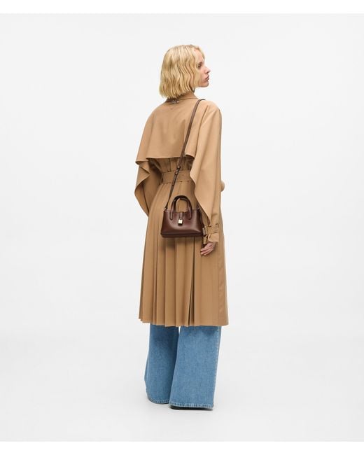 Karl Lagerfeld Brown K/Autograph Padlock Mini Shoulder Bag