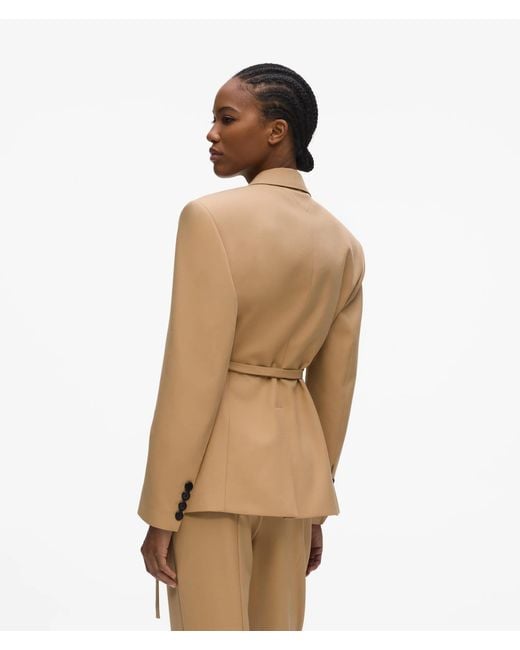 Karl Lagerfeld Natural Tie Waist Blazer
