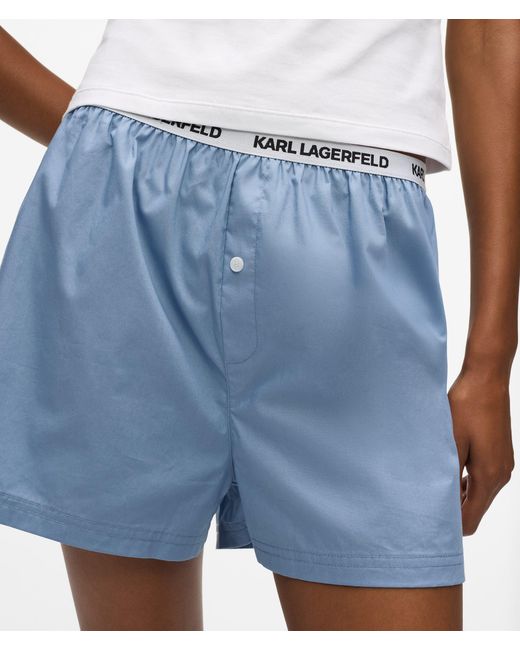 Karl Lagerfeld White Tank Top And Shorts Pajama Set