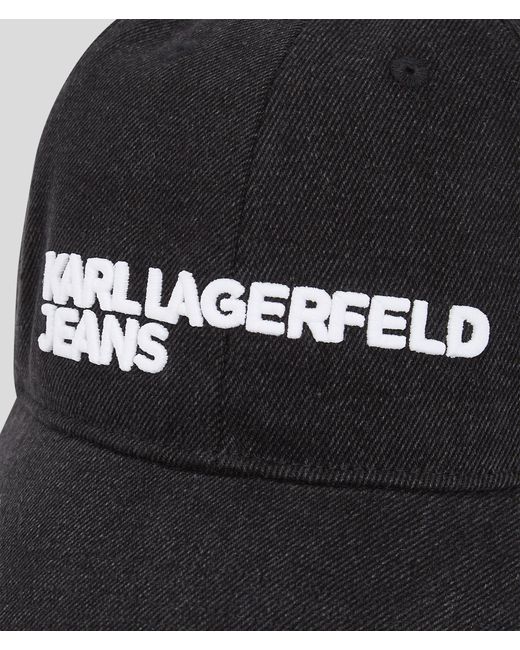 Karl Lagerfeld Black Denim Cap