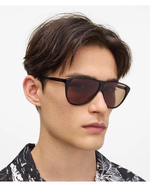 Karl Lagerfeld Natural Slim Aviator Sunglasses for men