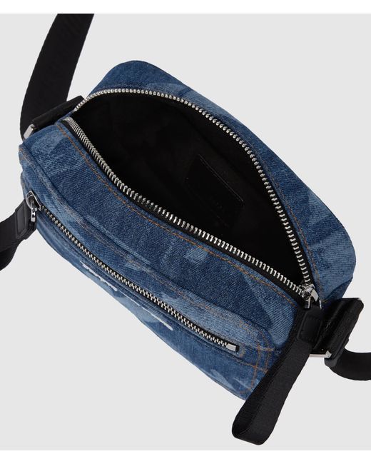 KL Jeans Kameratasche Aus Denim Mit Monogramm, Herren, Größe in Blue für Herren