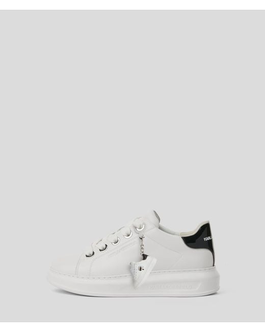Karl Lagerfeld White Kapri Keychain Sneakers