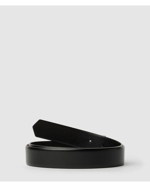 Karl Lagerfeld Black Classic Leather Belt