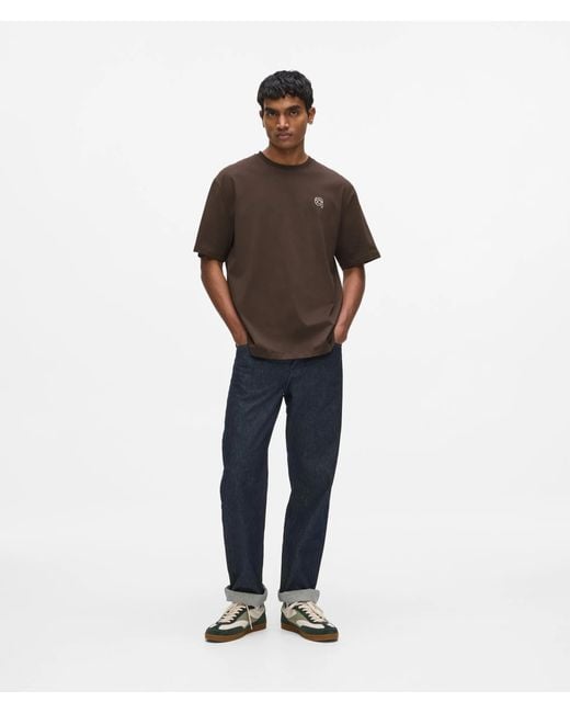 Karl Lagerfeld Brown Ikon Graphic Print T-Shirt for men