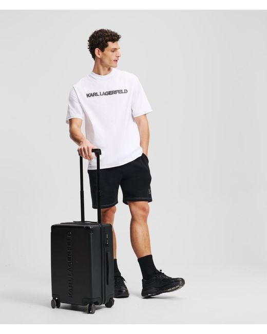 Karl Lagerfeld Black K/Travel Hard-Shell Trolley Case for men