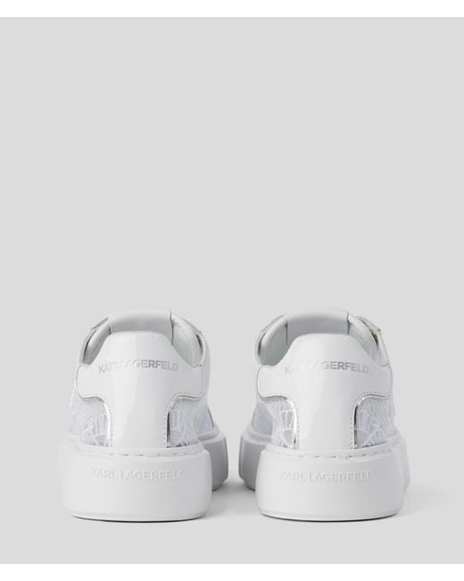 Karl Lagerfeld White Kl Maxi Kup Shoji Fan Lace Sneakers