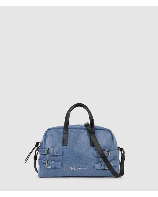 KL Jeans Blue Denim Buckle Bowling Bag