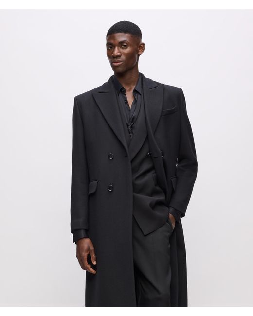 Karl Lagerfeld Kl Studio Wollmantel in Black für Herren