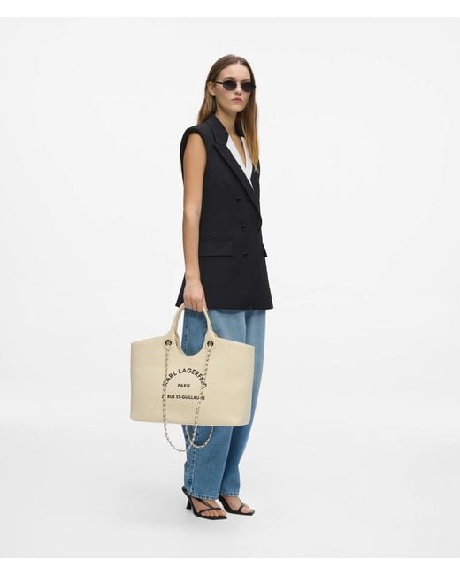 Karl Lagerfeld Natural Exclusive Rue St-Guillaume Chain Shopper