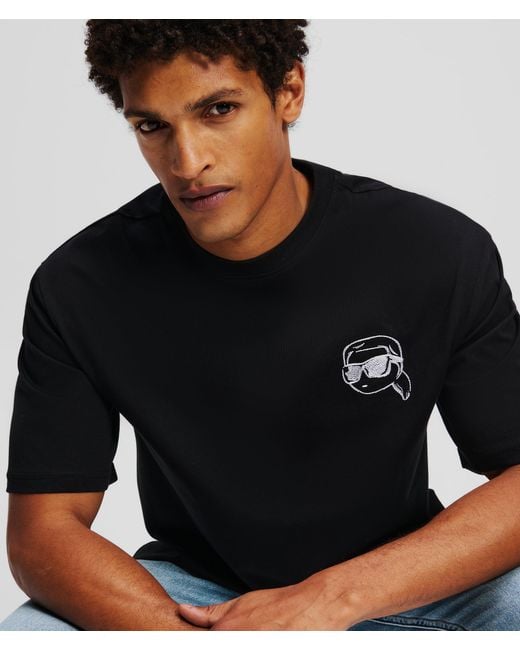 Karl Lagerfeld Black Ikon T-Shirt for men