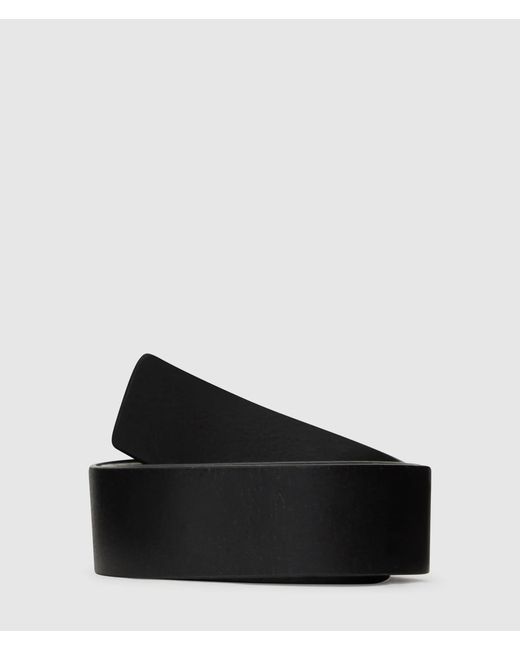 KL Jeans Black Cracked Leather Belt for men
