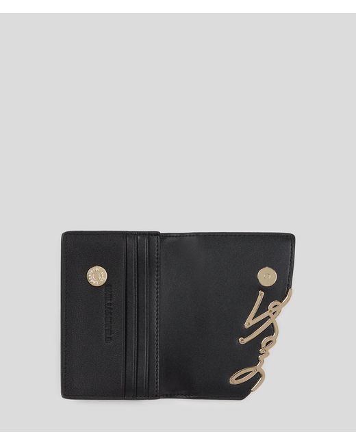 Karl Lagerfeld Black K/Signature Kleines Portemonnaie, Frau, Größe