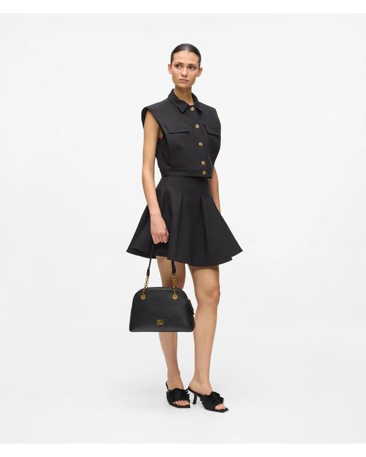 Karl Lagerfeld Black K/Autograph Medium Bowling Bag