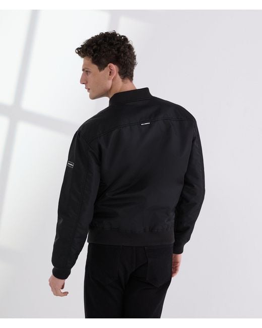 Karl Lagerfeld Wendbare Bomberjacke, Mann, Größe in Black für Herren