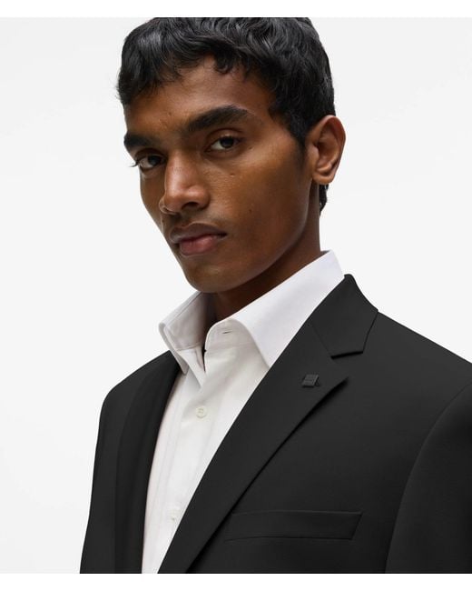 Karl Lagerfeld Black Single-Breasted Slim-Fit Blazer for men