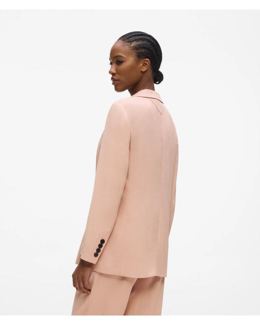 Karl Lagerfeld Pink Blazer Aus Satin-Mischung, Damen, Größe