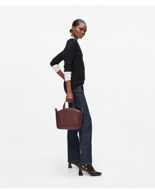 Karl Lagerfeld Purple K/Circle Kleine Tote-Bag Mit Lochmuster, Damen, Größe
