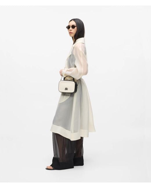 Karl Lagerfeld Natural K/Autograph Color-Block Square Bag