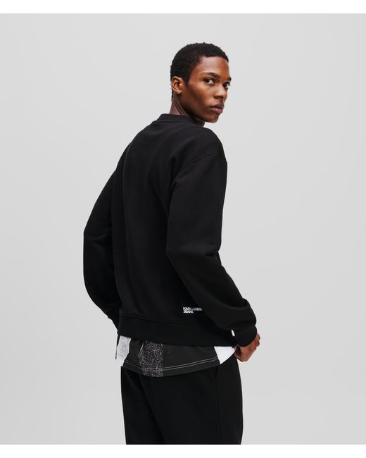 KL Jeans Black Regular-Fit Logo Sweatshirt for men