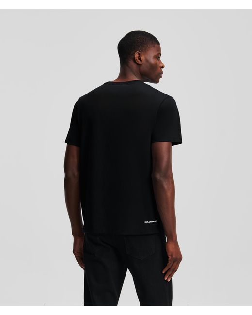 Karl Lagerfeld T-Shirt Mit Karl-Logo, Mann, Größe: Xl in Black für Herren