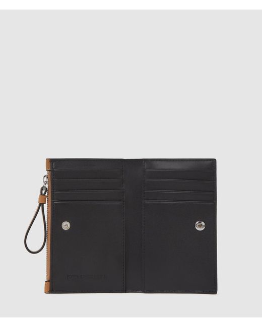 Karl Lagerfeld Brown K/Circle Bi-Fold Wallet
