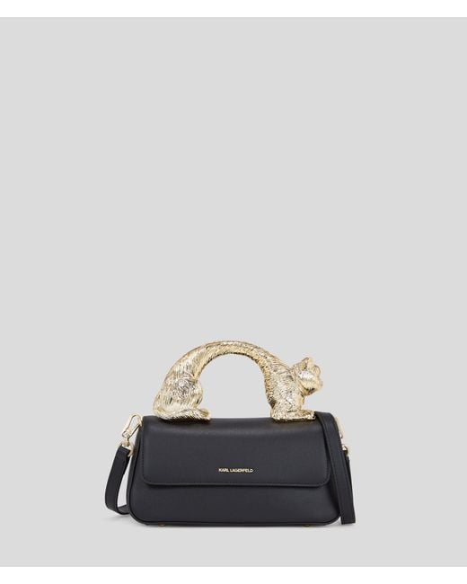 Karl Lagerfeld Black Choupette Top Handle Bag