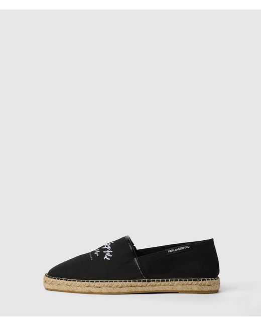 Karl Lagerfeld Black Kamino Riviera Espadrilles for men