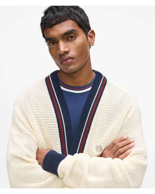 Karl Lagerfeld Blue Ikon Textured Cardigan for men