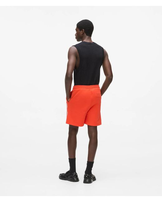 KL Jeans Red Logo Sweat Shorts for men