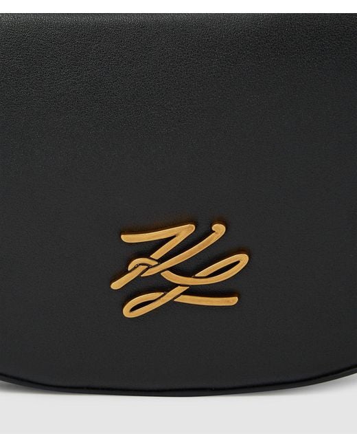 Karl Lagerfeld Black K/Autograph Small Moon Bag
