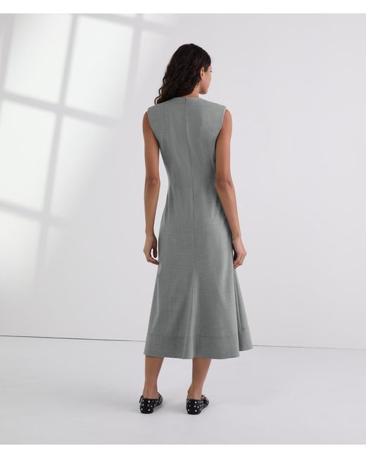 Karl Lagerfeld White Tailored Wool-blend Dress
