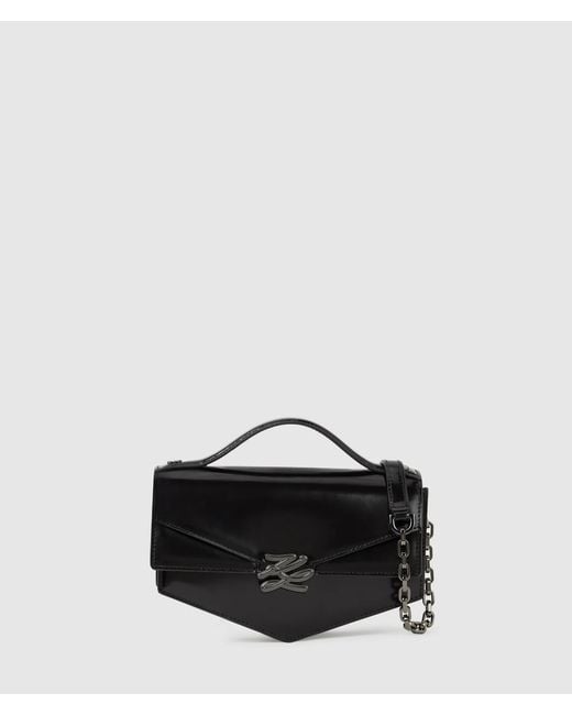 Karl Lagerfeld Black Kl Studio Autograph Small Crossbody Bag