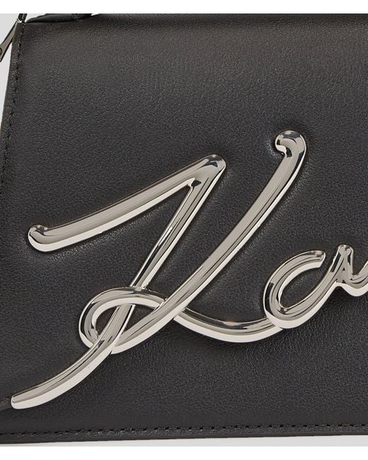 Karl Lagerfeld Black K/Signature Small Crossbody Bag
