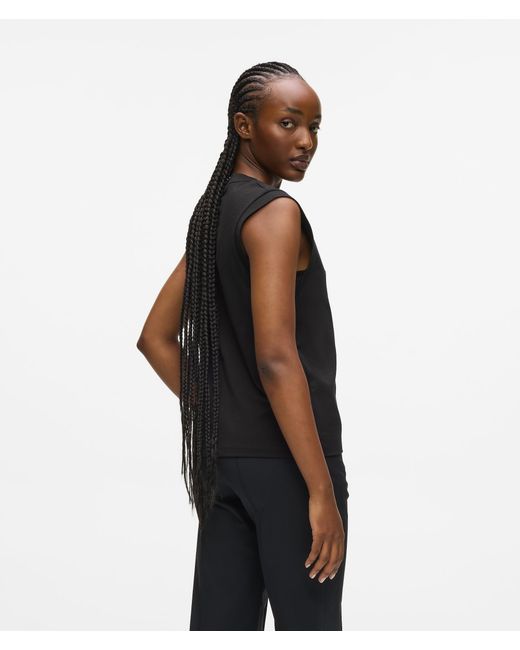 Karl Lagerfeld Black V-Neck Tank Top